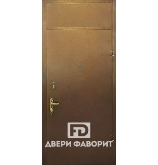 Дверь в квартиру с верхней вставкой